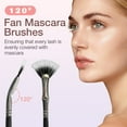 thumbnail image 4 of CHUAYA Folding Angle Scalloped Lash Brush, 2024 New Mascara Fan Brush Eyelash Eyebrow Brush, Angled Fan Shaped Eyelash Brush Lash Wand Brush Makeup Tool for Upper Lower Eye Lash, 4 of 7