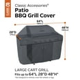 thumbnail image 4 of Classic Accessories Water-Resistant 64 Inch BBQ Grill Cover with Grill Tool Set, 4 of 12