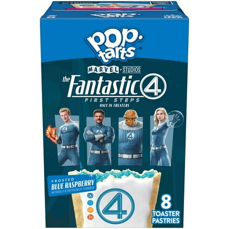 Pop-Tarts Frosted Blue Raspberry Toaster Pastries, Breakfast Food, Shelf-Stable, 13.5 oz (8 Count)