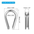 thumbnail image 2 of Unique Bargains M6 Stainless Steel Thimble, 30 Pack Wire Rope Thimbles for 1/4' Wire Rope, 2 of 6