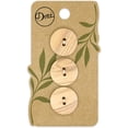thumbnail image 2 of Dritz Sustainable Wood Round Button, 20mm, Beige, 3 Pack (9 Count), 2 of 7