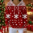 thumbnail image 2 of Lorytime Hoodies for Women Fleece Christmas Snowflakes Print Sweatshirt Long Sleeve Pullover with Pocket Tops for Holiday, 2 of 5