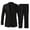 Black, variant on Men's Slim Fit One Button Suit Set with Shirt Pants and Tie for Weddings and Parties
