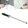 thumbnail image 4 of Diamond Carbon Steel Sharpener Rod Honing Steel 12 Inch Rod with Ergonomic Rubber Handle for Kitchen Hunting Butcher Chef Home Gourmet Sharpening Stick, 4 of 8