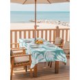 thumbnail image 2 of Outdoor Tablecloths with Umbrella Hole & Zipper, Palm Tree Monstera 60 x102 Inch Rectangle Tablecloths, Turquoise White Botanical Leaf Boho Waterproof Table Cloth, Patio/Pool/Picnic Table Covers, 2 of 8