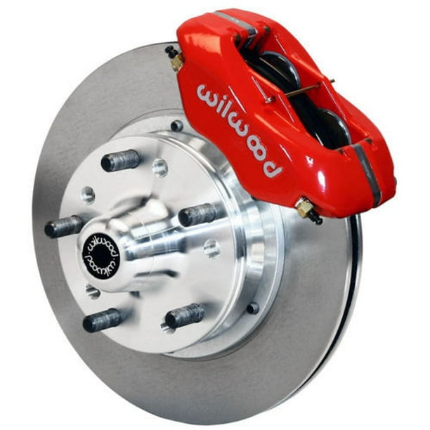 NEW WILWOOD FULL FRONT DISC BRAKE KIT, 11" ROTORS, RED CALIPERS, PADS