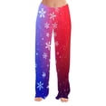 thumbnail image 2 of Women's Christmas Printed Plush Casual Pants with Drawstring Elastic Waist, Long Trousers for Home and Casual Wear, Comfortable Design,Red,M, 2 of 6