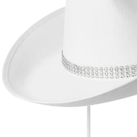 ROZYARD Plain Color Cowgirl Hat Rolled Brims Hat Cowboy Hats for Stage Performances