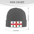 thumbnail image 2 of Flag of Montreal Winter Beanie Hats for Men Women, Beanie Soft Warm Knit Hat Ski Cuffed Cap, 2 of 5