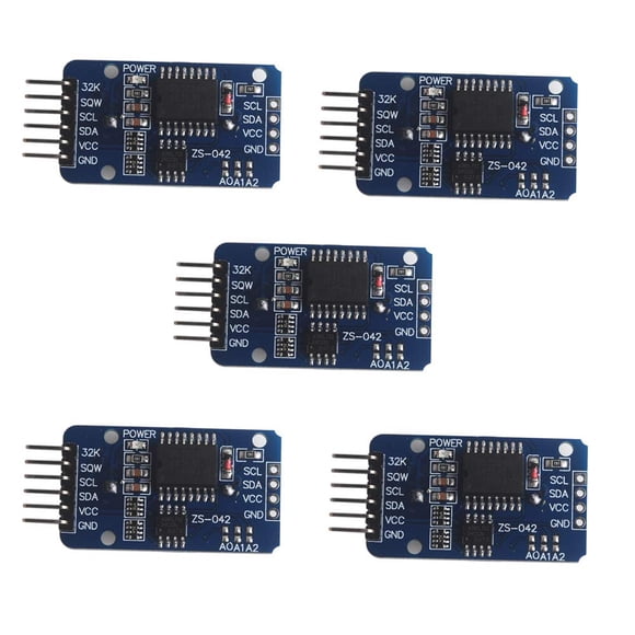 Wishiot DS3231 Real Time Clock Module High Precision AT24C32 IIC RTC Sensor Without Batteries for Arduino Nano Mega2560 Leonardo Raspberry Pi (Pack o