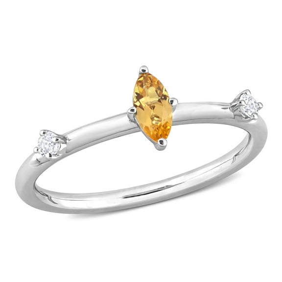 Everly Women's Citrine and Topaz Sterling Silver Ring