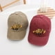 thumbnail image 2 of Qarigey Gorra de béisbol para niños con protección solar Gorras de béisbol de poliéster transpirables seguras para niños dañinos rayos Sombreros café, 2 of 6