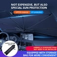 thumbnail image 4 of Car Sun Shade Foldable Umbrella for Front Windshield with Titanium Silver Heat Insulation Protection Easy Storage for Cars, SUV, Trucks, 4 of 7