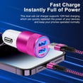thumbnail image 2 of Car Charger,iPhone Car Charger Adapter with iPhone Charger Cable 10ft HAOANO QC3.0+2.4A Dual Port USB Fast Car Charger Compatible for iPhone Fast Charging Cable 10ft Cigarette Lighter Socket, 2 of 7