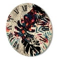 thumbnail image 3 of Designart 'Abstract Tropical Floral Patchwork I' Tropical Wood Wall Clock, 3 of 5