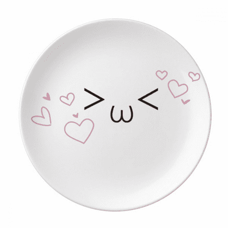 

Face Love You Expression Plate Decorative Porcelain Salver Tableware Dinner Dish