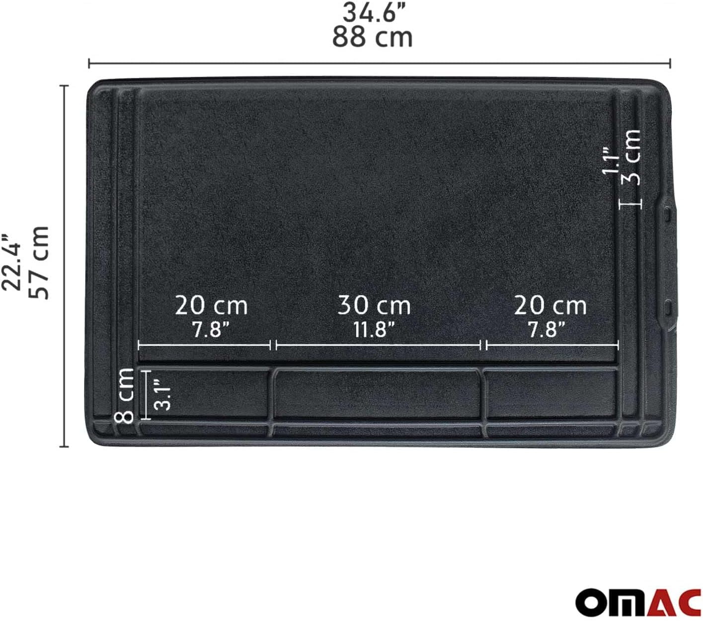 2  Under Sink Mat for Kitchen & Bathroom 34" x 22" Adjustable Waterproof Cabinet Protector for Drips Leaks Spills Filexible Durable Multifunctional Under Sink Liner Rubber TPE (Black)