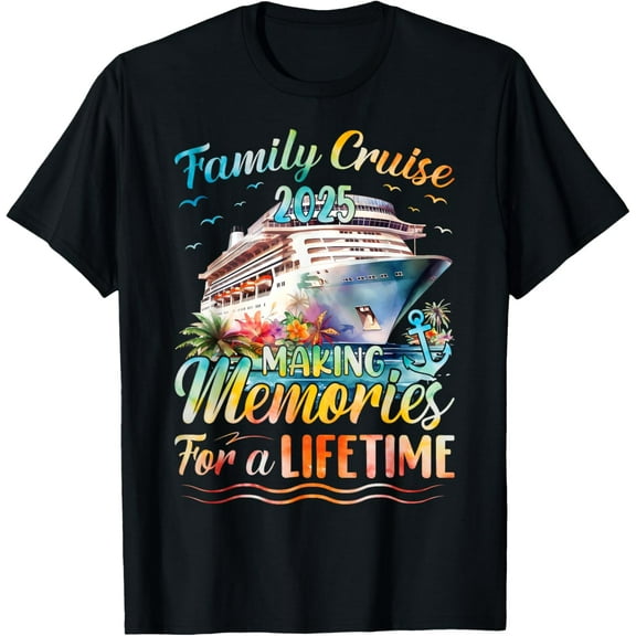 men and women can wear,Unisex Family Matching Cruise Vacation T-Shirt