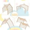 thumbnail image 2 of NAVINE Toddler Climbing Toys Indoor, Pikler Triangle Set Foldable Wooden Montessori Climbing, Wood Play Gym, Toddler Gym for 2-6 Years, 2 of 7