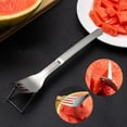 thumbnail image 4 of 2-In-1 Stainless Steel Fruit Fork Cutter Watermelon Slicer Tool Watermelon Windmill Cutter for Home Party Camping Kitchen Gadget, 4 of 8