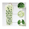 thumbnail image 4 of 4pcs Flores Artificial Wisteria Decoración Boda Hogar Fiesta Belug Blanco, 4 of 5