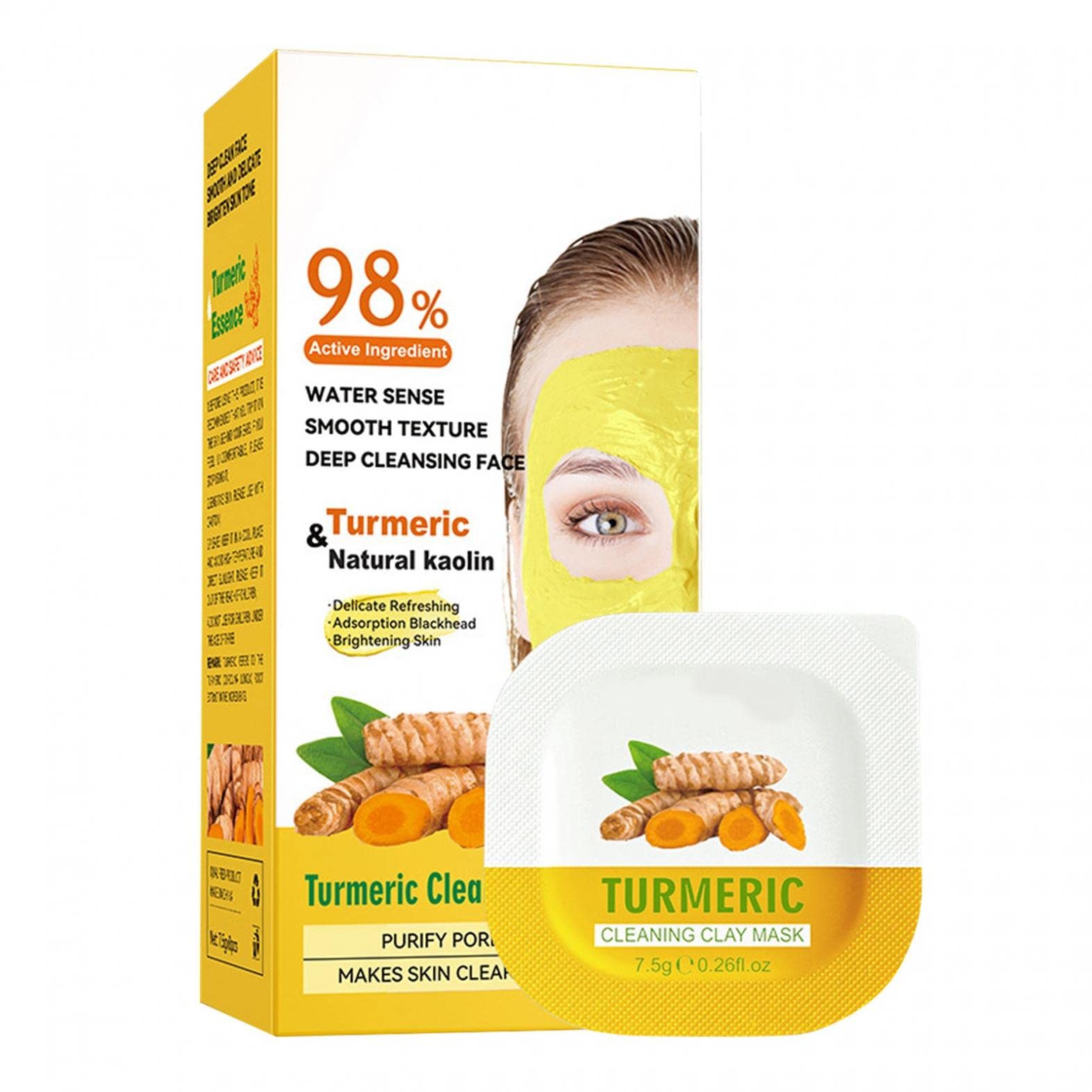 Green tea talcum powder mask vitamin C clay mask deep pore cleaning