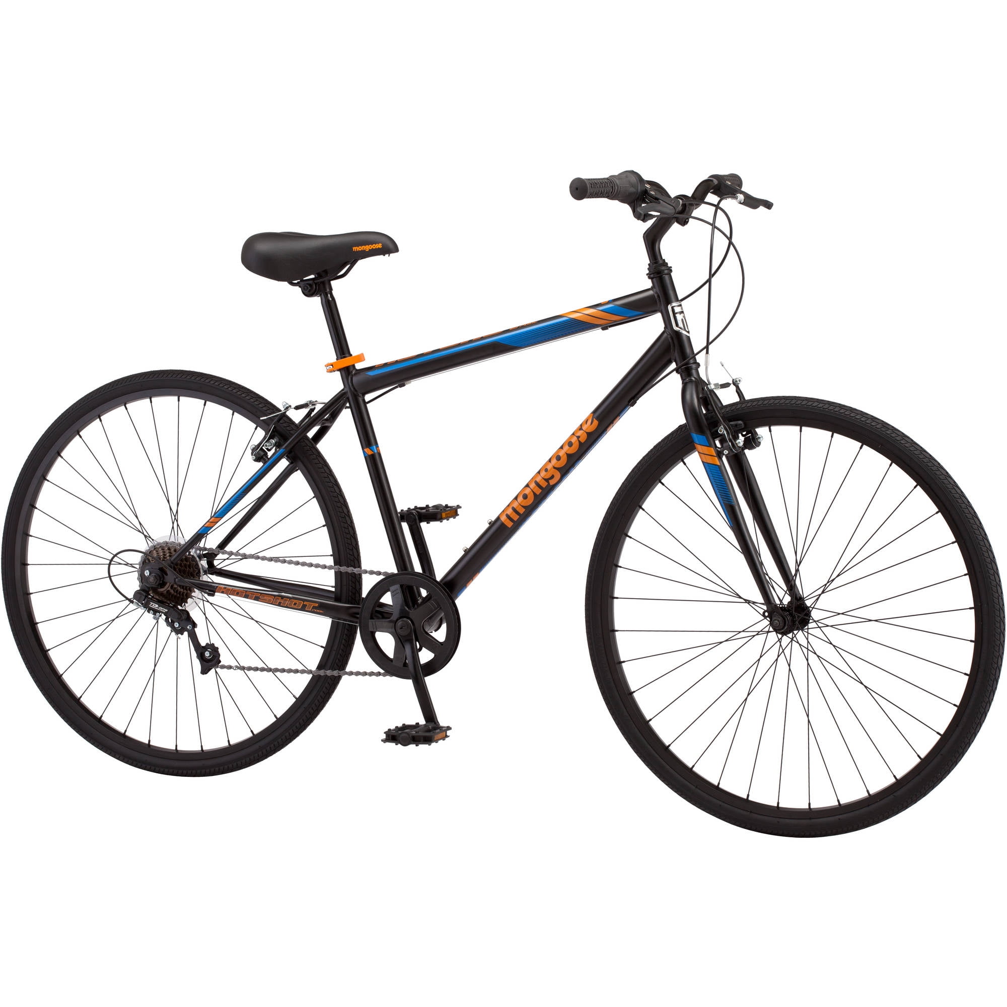 700c Mongoose Hotshot Men S Bike Black Orange Com