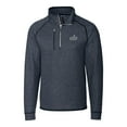 thumbnail image 2 of Men's Cutter & Buck Heather Navy Old Dominion Monarchs Mainsail Sweater-Knit Big & Tall Half-Zip Pullover Jacket, 2 of 3