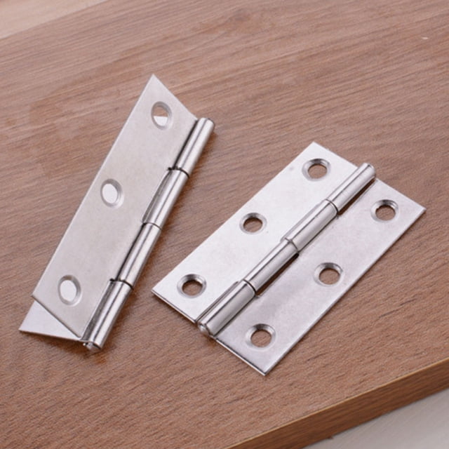 unbranded Stainless Steel Metal Cabinet Hinges for Furniture Assembly Home Improvement Simple Design 20Set 2.6X1.5X0.3In