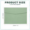 thumbnail image 2 of Uxcell PU Leather A4 File Folder, Document Holder Filing Organizer Portfolio Envelope Folder Case with Snap Closure Style 2 Green, 2 of 6