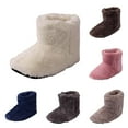 thumbnail image 4 of Women's Booties Slippers Indoor Outdoor Cozy Plush House Shoes Memory Foam Fuzzy Fleece Ankle Booties, 4 of 5