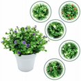 thumbnail image 4 of Plantas artificiales Flores artificiales Simulación Orquídea Eucalipto Plantas en macetas Plantas verdes Decoración del hogar Decoraciones de ventanas Pequeñas plantas en macetas (púrpura) 1 Sailing Electrónica, 4 of 5