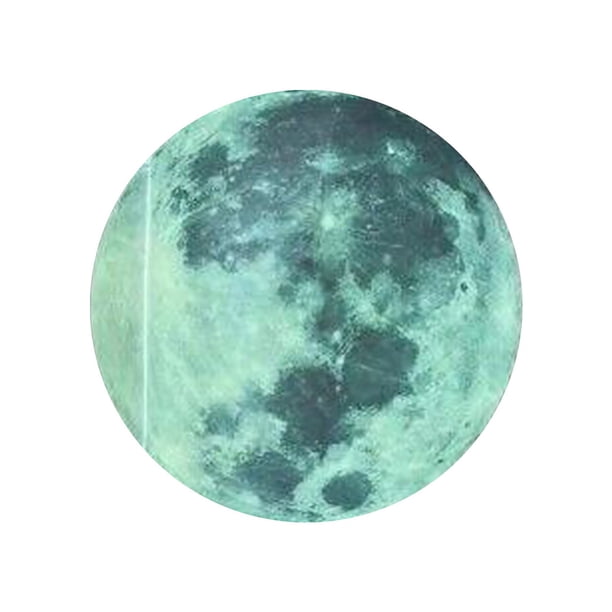 Adhesivo de pared fluorescente de luna grande 3D de 20 cm, adhesivo extraíble que brilla en la oscuridad(Compre 2 y ahorre 10%)