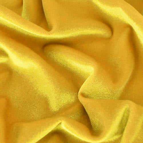 Goldenrod Yellow Velvet Knit, Fabric By the Yard