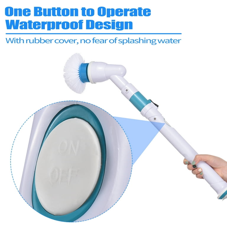Electric Spin Scrubber Cordless Handheld Cleaning Brush with Adjustable  Extension Handle 4 Brush Heads 4000mAH Battery for Kitchen Bathroom Wall  Window Floor 