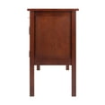 Winsome Aldric Writing Desk With Shelves - Walnut Finish Compact Home Office Desk