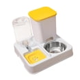 thumbnail image 1 of Comedero automático desmontable para mascotas, para perros pequeños, medianos, conejos y gatos, gran capacidad. amarillo blanco, 1 of 9