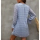 thumbnail image 5 of Vestido de manga larga para mujer vestido de manga larga con cuello redondo de gasa para dama para citas de vacaciones ANGGREK Otros, 5 of 6