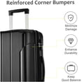 thumbnail image 2 of Black 28" Hardshell Luggage Suitcase: Lightweight ABS, Expandable, TSA Lock, Double Wheels. Ideal for Travel. Durable, Spacious Checked Bag., 2 of 9