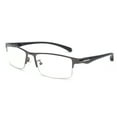 thumbnail image 2 of Progressive Multifocal Reading Glasses Blue Light Blocking for Men,No Line Trifocal Readers, Half Rim Metal Frame, TR90 Temple, Reading Glasses + 2.00, 2 of 8