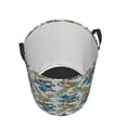 thumbnail image 3 of Goofa Dinosaurs And Leaves Printed Circular Hamper,Laundry Basket with Handles,Storage Baskets Foldable,Large Capacity Laundry Hamper-Medium, 3 of 8