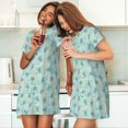 thumbnail image 3 of Salouo Sea Turtle Print Short Sleeve Sleepshirt for Womens Comfy Nightgown Scoopneck Cute Nightdress Ruffle -X-Large, 3 of 7