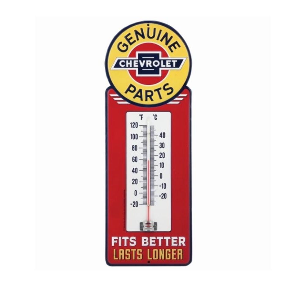 CHEVROLET THERMOMETER CHEVY PARTS GAS & OIL THERMOMETER METAL SIGN SHOP MAN CAVE 