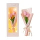 thumbnail image 2 of Ramo de flores de jabón luminoso del día de la madre - Regalo de cumpleaños de mano del maestro anciano - 1 pieza Tulipanes artificiales de PVC - Rosa, púrpura, azul, beige, rojo - Arreglo floral de, 2 of 6