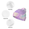 thumbnail image 3 of Pofeuu Purple Sparkling Butterfly Print Beanie Hat for Men Women Knit Winter Hat Warm Cuffed Skull Beanie Slouchy Soft Unisex, 3 of 6