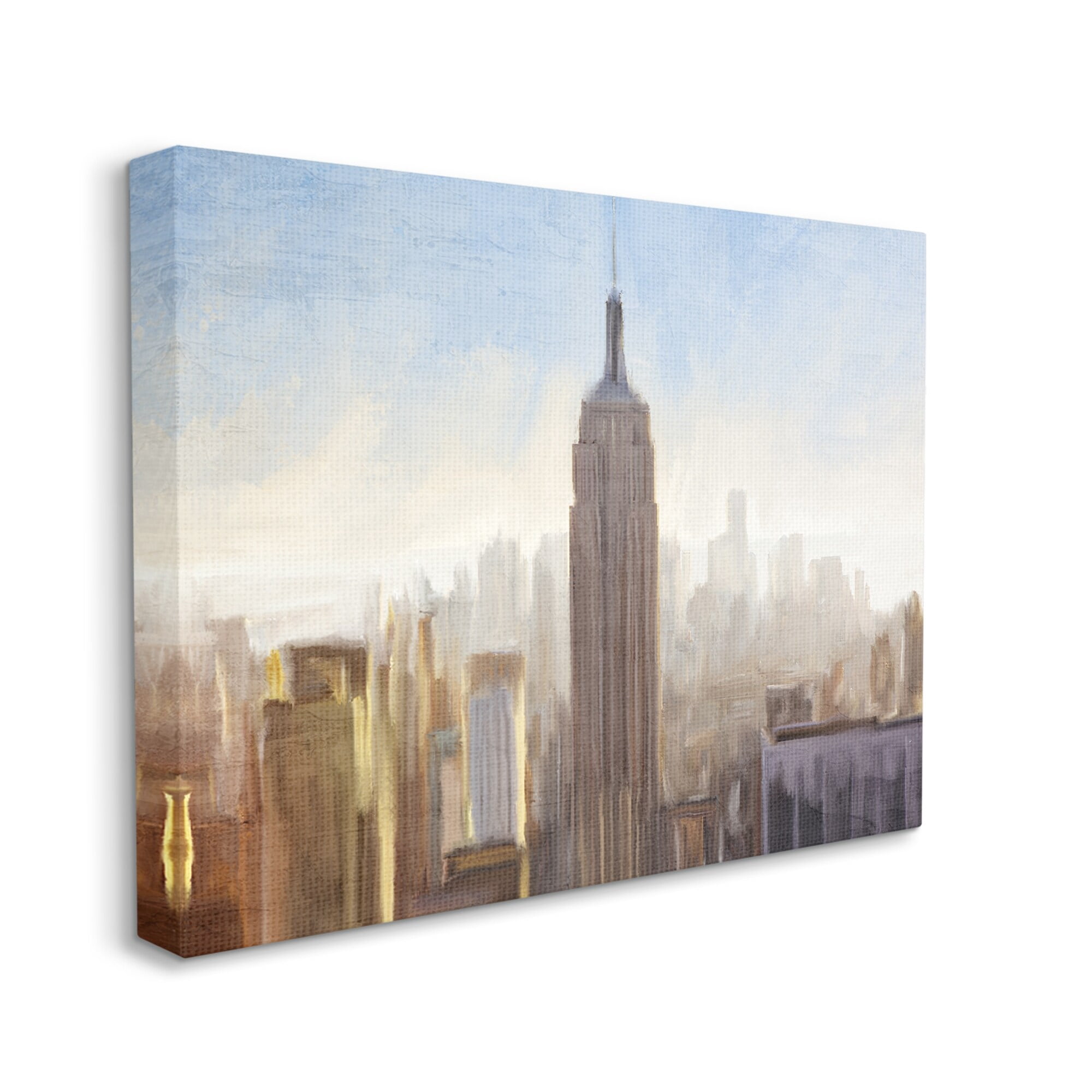 Stupell Industries Bustling New York Cityscape Distant Buildings Skyline Painting Gallery Wrapped Canvas Print Wall Art, Design by Kim Allen