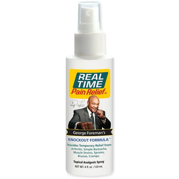Real Time Pain Relief George Foreman Knockout Formula 4oz Spray Bottle