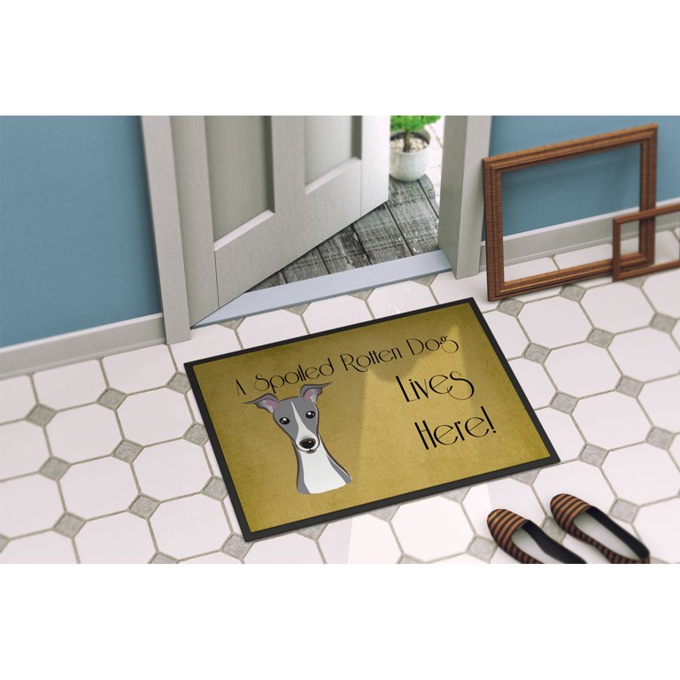 Italian Greyhound Spoiled Dog Lives Here Door Mat
