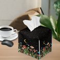 thumbnail image 2 of ZUXONGSY Mushroom Square Tissue Box Cover Moon 2 Packs Modern PU Leather Tissue Box Holder Easy to Clean Tissue Box Cover Case Waterproof Square Tissue Box Organizer Kitchen Decor, 2 of 7