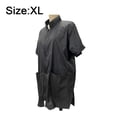 thumbnail image 2 of Barber Jacket for Men, Hair Stylist Grooming Smock Vest Shirt, Black, 2 of 5